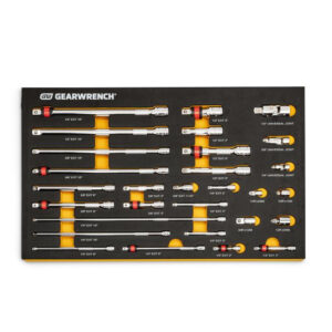 Gearwrench 86523 1/4", 3/8", 1/2" Drive Chrome Tool Accessories Set 29-Piece