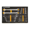 Gearwrench 86526 72-Tooth 12 Point SAE Standard and Stubby Combination Ratcheting Wrench Set 21-Piece
