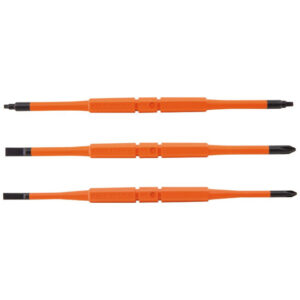 Klein 13157 Screwdriver Blades, Insulated Double-End, 3-Pack