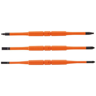 Klein 13157 Screwdriver Blades, Insulated Double-End, 3-Pack
