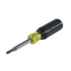 Klein 32476 Multi-Bit Screwdriver / Nut Driver, 5-in-1, Phillips, Slotted Bits