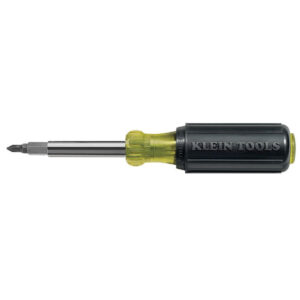 Klein 32477 Multi-Bit Screwdriver / Nut Driver, 10-in-1, Phillips, Slotted Bits