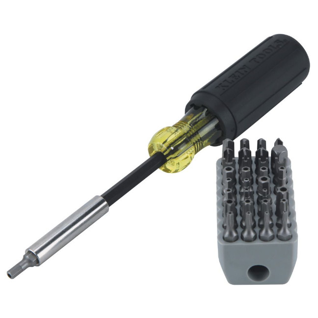 Klein 32510 Magnetic Screwdriver with 32 Tamperproof Bits