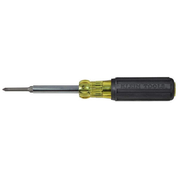 Klein 32559 Multi-Bit Screwdriver / Nut Driver, 6-in-1, Extended Reach, Ph, Sl