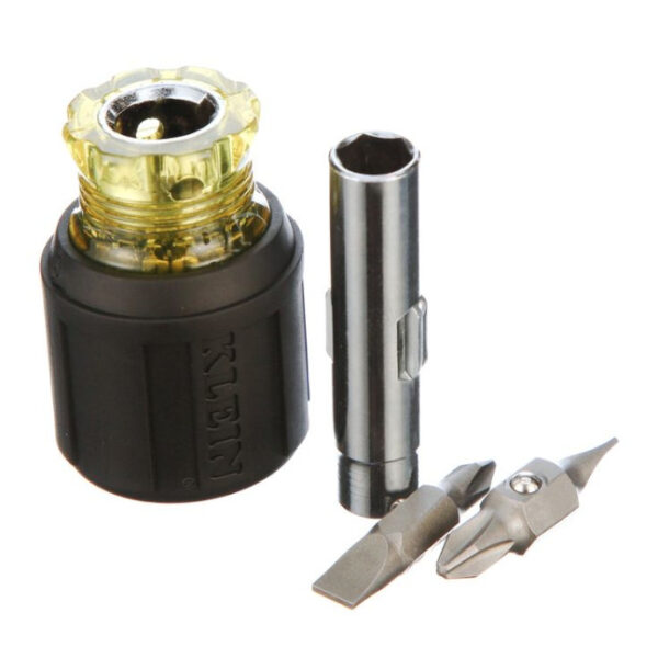 Klein 32561 Multi-Bit Screwdriver / Nut Driver, 6-in-1, Stubby, Ph, Sl Bits Klein 32561 Multi-Bit Screwdriver / Nut Driver, 6-in-1, Stubby, Ph, Sl Bits