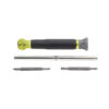 Klein 32581 Multi-Bit Electronics Screwdriver, 4-in-1, Phillips, Slotted Bits