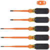 Klein 33736INS Screwdriver Set, 1000V Slim-Tip Insulated and Magnetizer, 6-Piece