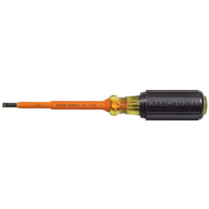 Klein 601-4-INS Insulated Screwdriver, 3/16-Inch Cabinet, 4-Inch