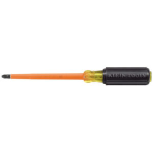 Klein 603-4-INS Insulated Screwdriver, #2 Phillips Tip, 4-Inch