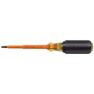 Klein 6334INS Insulated Screwdriver, #1 Phillips Tip, 4-Inch