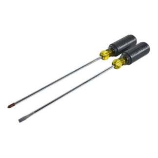 Klein 85072 Screwdriver Set, Long Blade Slotted and Phillips, 2-Piece