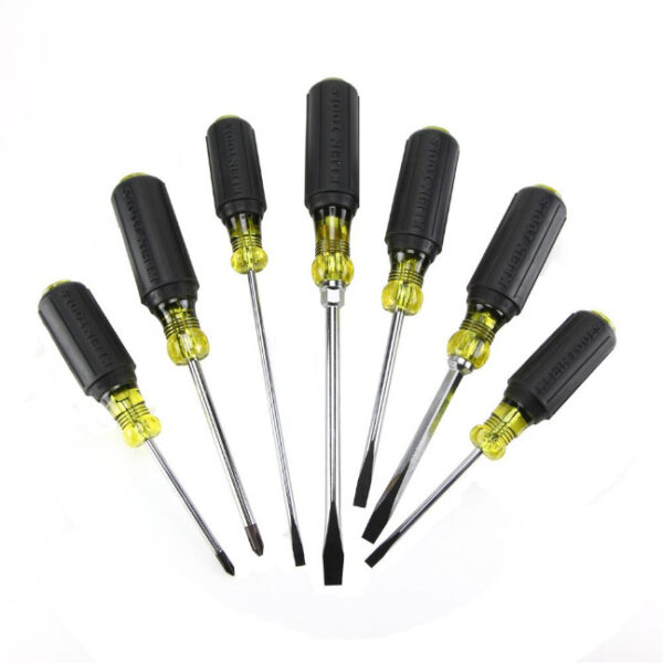 Klein 85076 Screwdriver Set, Slotted and Phillips, 7-Piece