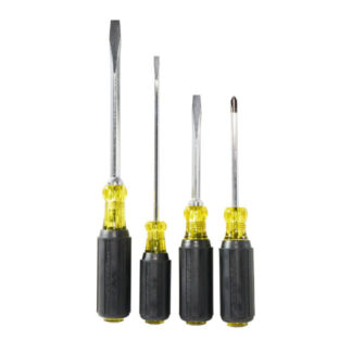 Klein 85105 Screwdriver Set, Slotted and Phillips, 4-Piece
