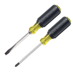 Klein 85442 Screwdriver Set, 1/4 Keystone and #2 Phillips, Cushion-Grip, 2-Piece