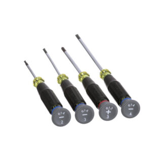 Klein 85613 Screwdriver Set, Electronics Slotted and Phillips, 4-Piece