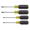 Klein 85664 Screwdriver Set, Square Recess, 4-Piece