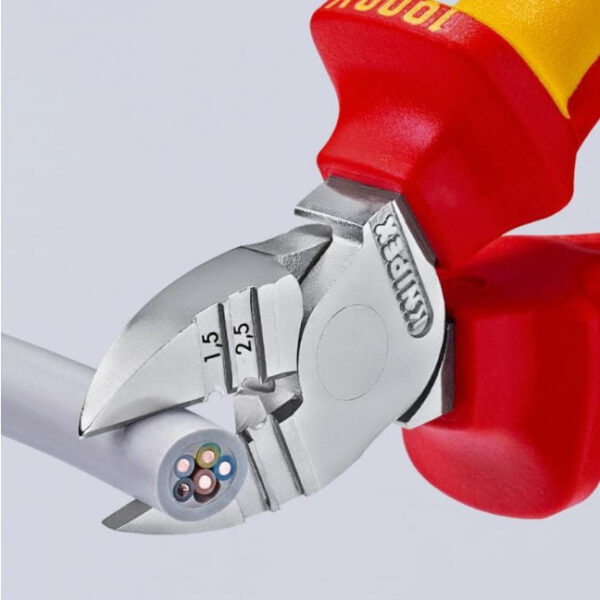 Knipex 1426160 Insulated Diagonal Cutting Pliers with Stripper  
