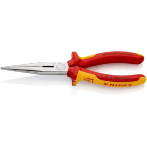 Knipex 2616200 8" (200mm) Long Nose Pliers with Cutter - 1000V Insulated