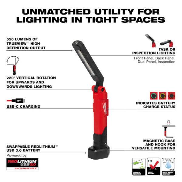 Milwaukee 2128-22 REDLITHIUM USB Stick Light and Charging Dock