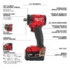 Milwaukee 2855P-22R M18 FUEL 1/2" Compact Impact Wrench Kit with Pin Detent
