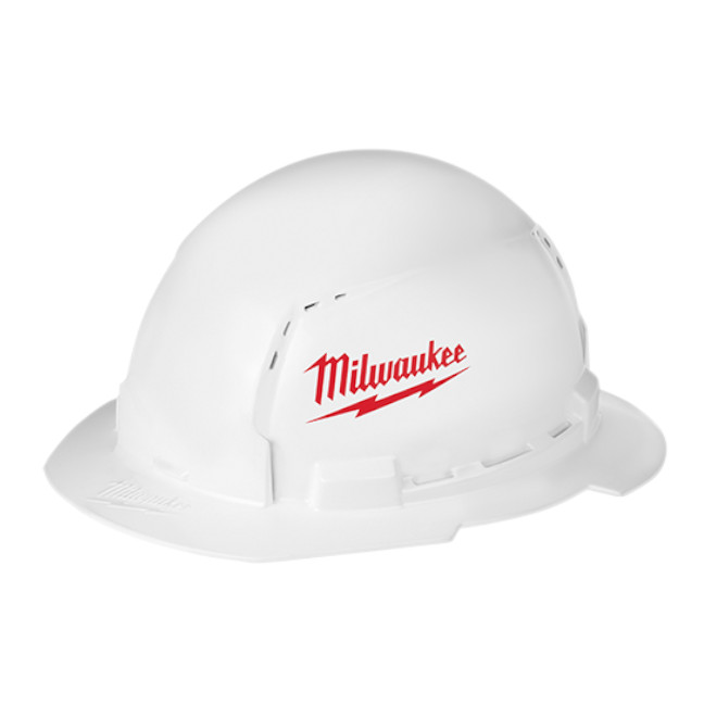 Milwaukee 48-73-1010 Full Brim Vented Hard Hat with BOLT™ Accessories –  Type Class C BC Fasteners  Tools