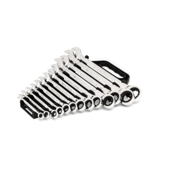 GearWrench 9312 72-Tooth 12 Point Ratcheting Combination SAE Wrench Set 13-Piece