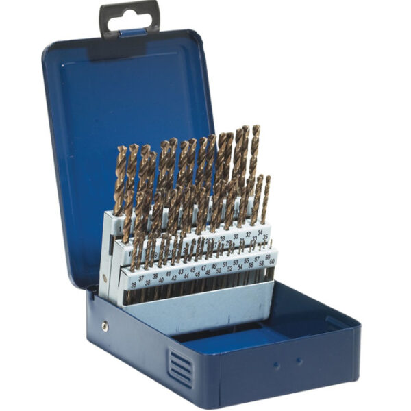 Walter 01E619 60-Piece HSS SST+135° #1- #60 Jobber Drill Bit Set