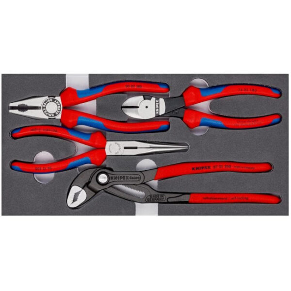 Knipex 002001V15 4-Piece Basic Pliers Set in Foam Tray