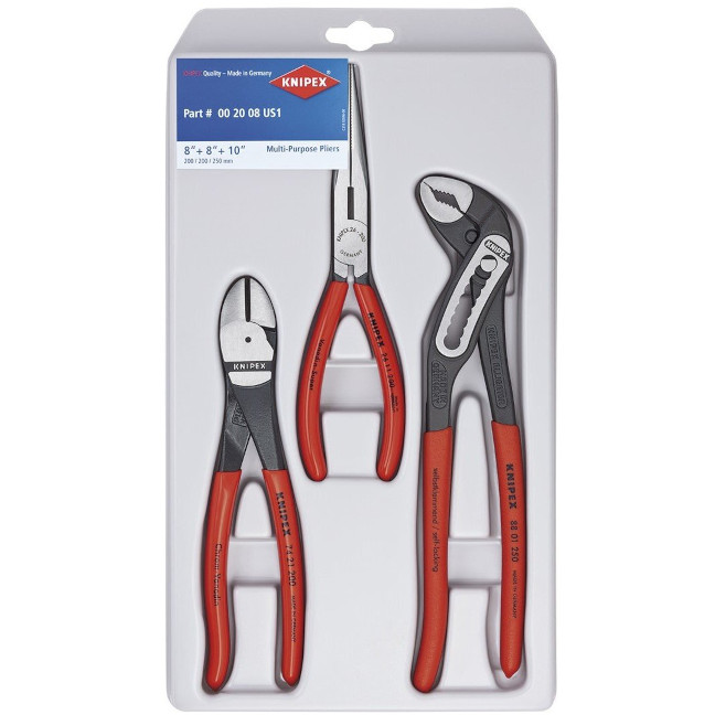 Knipex 002008US1 3-Piece Universal Pliers Set with Alligator® Pliers