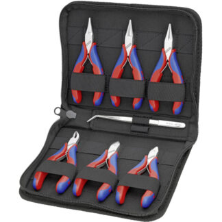Knipex 002016 Precision Electronics Plier and Tweezer Set in Zipper Pouch 7-Piece
