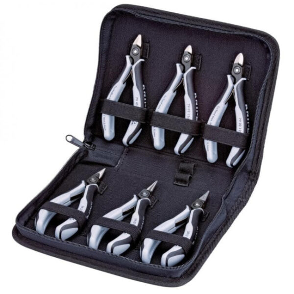 Knipex 002016PESD Precision Electronics ESD Plier Set in Zipper Pouch 6-Piece