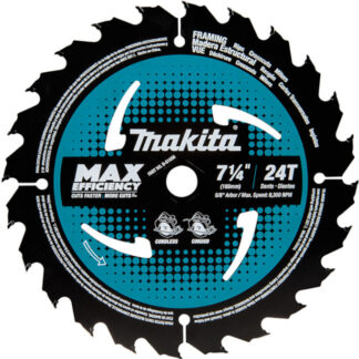 Makita B-61656 7-1/4" 24T Carbide‑Tipped Framing Max Efficiency Circular Saw Blade