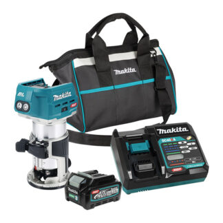 Makita RT001GD101 40V max XGT Brushless Cordless Compact Router with AWS and XPT Kit