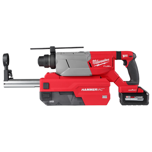Milwaukee 2916-DE M18 FUEL 18V Lithium-Ion Brushless Cordless HAMMERVAC 1-1/4" with Dedicated Dust Extractor