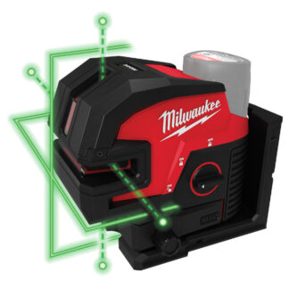 Milwaukee 3624-20 M12 12 Volt Lithium-Ion Cordless Green Cross Line and 4-Points Laser - Tool Only