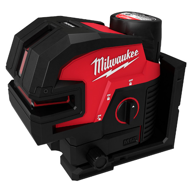 Milwaukee 3624-21 M12 12V Lithium-Ion Cordless Green Cross Line and 4-Points Laser Kit
