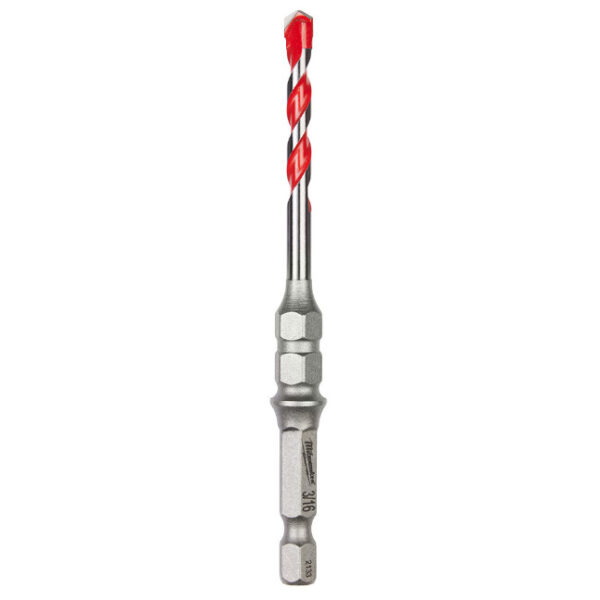 Milwaukee 48-20-9094 3/16" x 4" SHOCKWAVE Carbide Hammer Drill Bit for Concrete Screws Milwaukee 48-20-9094 3/16" x 4" SHOCKWAVE Carbide Hammer Drill Bit for Concrete Screws