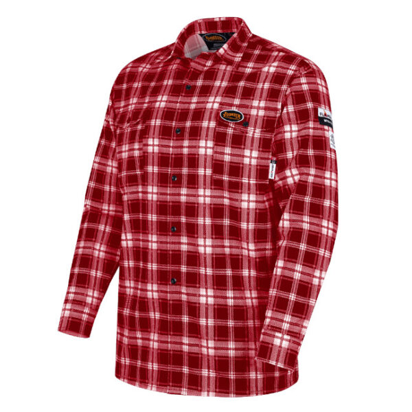 Pioneer 5780 Red Plaid FLAME-GUARD 100% Cotton 7oz Safety Shirt