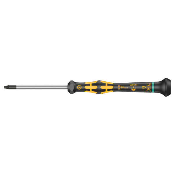 Wera 030114 1567 T8s X 60mm Kraftform ESD Safe Micro Security Torx Precision Screwdriver