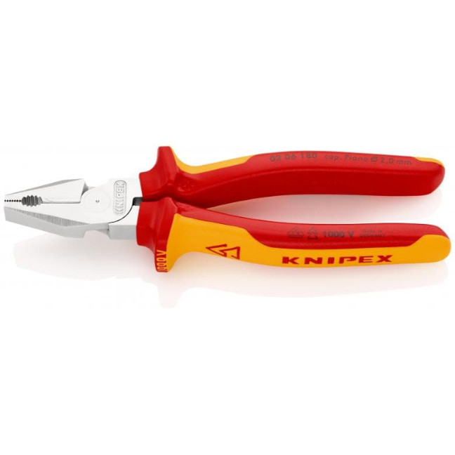 Knipex 0206180 7-1/4" High Leverage Combination Pliers - 1000V