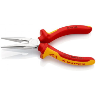 Knipex 2506160 6-1/4" Insulated Long Nose Pliers with Cutter - 1000V