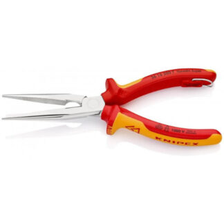 Knipex 2616200T 8" (200mm) Long Nose Pliers with Cutter and Tethering Point - 1000V Insulated
