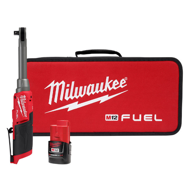 Milwaukee 2569-21 M12 FUEL 12V Lithium-Ion Brushless Cordless 3/8" Extended Reach High Speed Ratchet-Kit