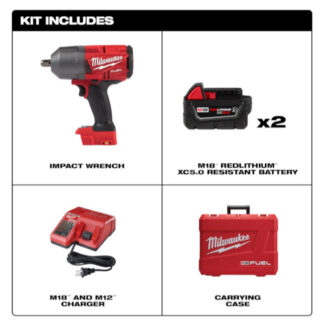 Milwaukee 2766-22R M18 FUEL 1/2" High Torque Impact Wrench with Pin Detent Kit