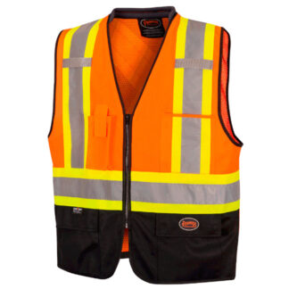 Pioneer 6894 V1024950 Hi-Viz Bi-Colour Mesh Back Safety Vest-Orange