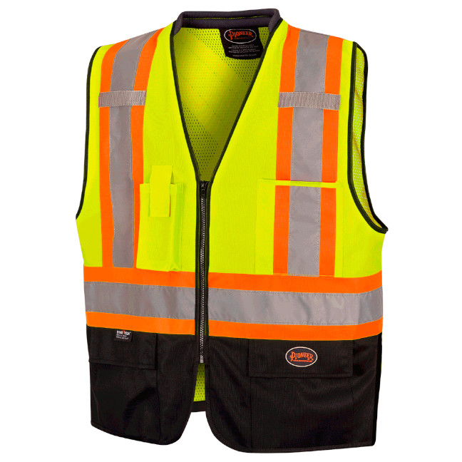 Pioneer Hi-Viz Bi-Colour Mesh Back Safety Vest - BC Fasteners