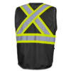 Pioneer 6959BK V1023870 Hi-Viz Premium Polyester Safety Vest-Black