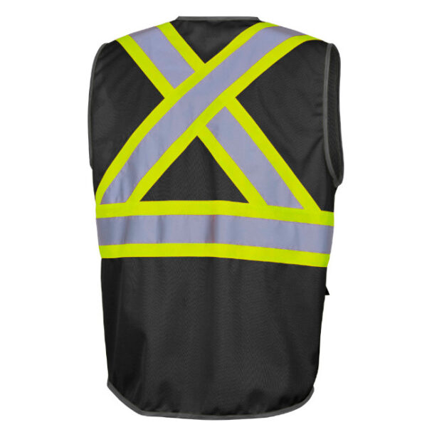 Pioneer 6959BK V1023870 Hi-Viz Premium Polyester Safety Vest-Black