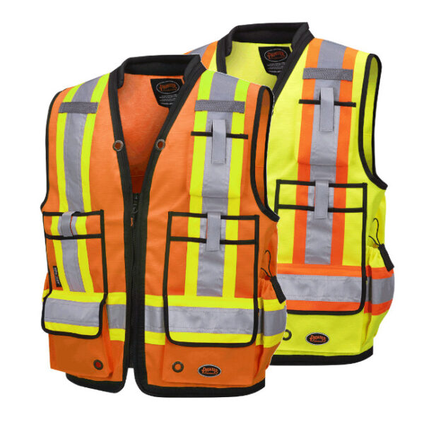 Pioneer Hi-Viz Oxford Polyester Surveyor's Safety Vest Pioneer Hi-Viz Oxford Polyester Surveyor's Safety Vest