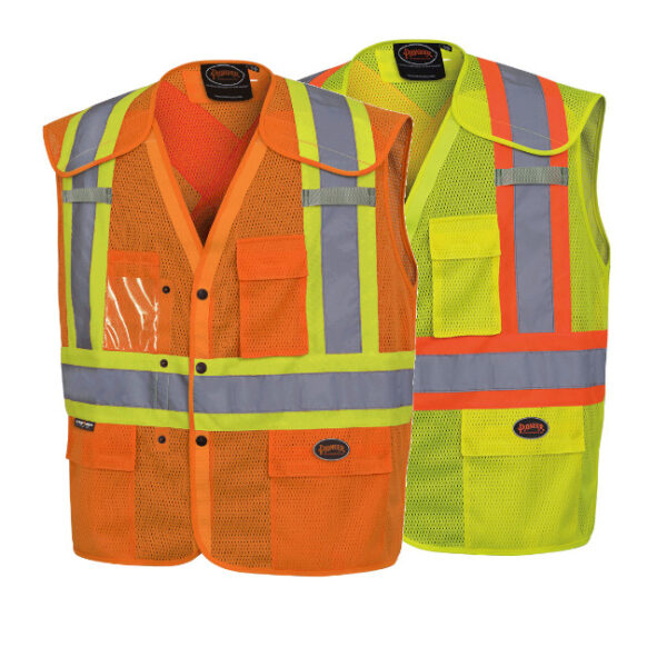 Pioneer Hi-Viz Drop Shoulder Mesh Safety Vest